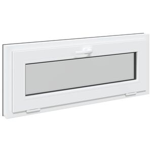 vidaXL Pagraba logs RISOR 110 x 40 cm PVC un stikls Antracīta