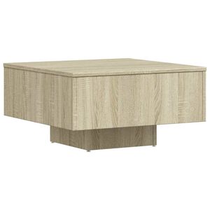 vidaXL kafijas galdiņ&scaron;, ozolkoka krāsa, 60x60x31,5cm inženierijas koks