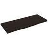 vidaXL vannasistabas virsma, tum&scaron;i brūna, 100x40x(2-4) cm, masīvkoks