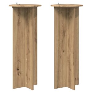 vidaXL Augu statīvs 2 gab. Artisan Ozols &Oslash;40 x 100 cm