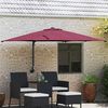 vidaXL Dārza parasols Bordo sarkans 248,5 x 247,5 x 160 cm