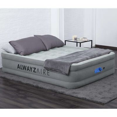 Bestway piepūšamā gulta AlwayzAire, 2-vietīga, 203x152x46 cm, pelēka