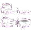 vidaXL Āra dīvānu komplekts 9 pcs Dabīgs un melns Cietā akācijas koks
