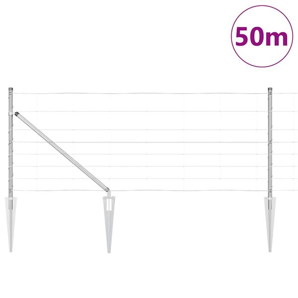 vidaXL Žoga āķis Cinkots 50 x 0,8 m Tērauds