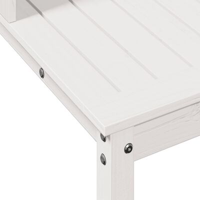 vidaXL stādīšanas galds ar plauktiem, balts, 82,5x50x109,5 cm, priede