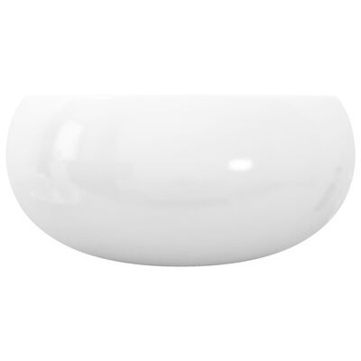 vidaXL izlietne, 40x15 cm, apaļa, balta keramika