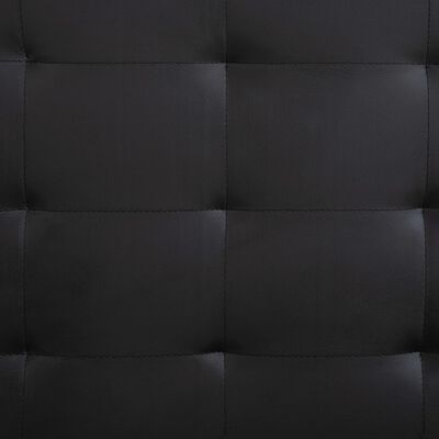 vidaXL gultas rāmis, 200x160 cm, melna mākslīgā āda