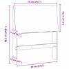 vidaXL Mīkstināts gultas galvgalis Pelēkbrūna 75 cm Ciets priedes koks
