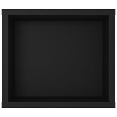 vidaXL piekarams TV plaukts, melns, 100x30x26,5 cm, skaidu plāksne