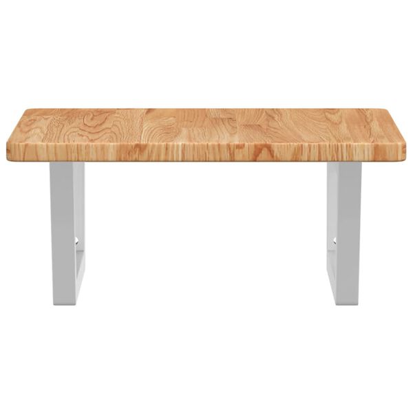 vidaXL izlietnes plaukts, stiprināms pie sienas, tērauds, ozola koks