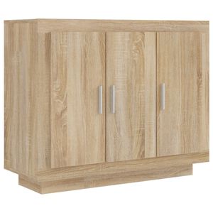 vidaXL kumode, ozolkoka krāsa, 92x35x75 cm, inženierijas koks