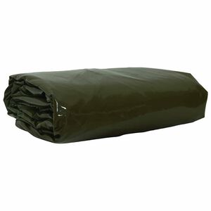 vidaXL Tarps 650g / m&sup2; Olīvu zaļ&scaron; 3 x 3 m Audekls ar PVC pārklājumu