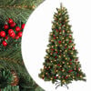 vidaXL Mākslīgā Saliekamā Ziemassvētku Egle 150 cm 150 LED Silti balts