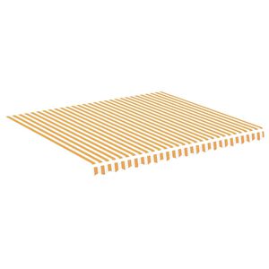 vidaXL nojumes maiņas jumts, dzeltens un balts, 380x345 cm, poliesters