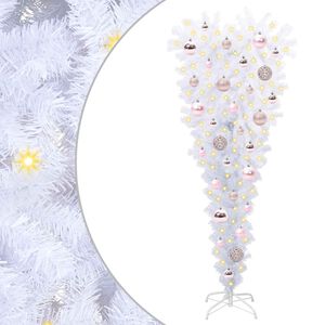 vidaXL Mākslīgā Ziemassvētku eglīte Balts 120 cm PVC un tērauds