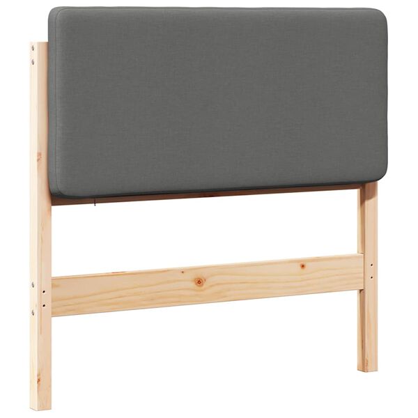 vidaXL Mīkstināts gultas galvgalis Brūna un gai&scaron;i pelēka 100 cm