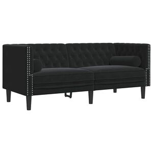vidaXL Dīvāns Melna 174 x 74,5 x 70,5 cm Samts