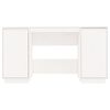 vidaXL rakstāmgalds, balts, 140x50x75 cm, priedes masīvkoks