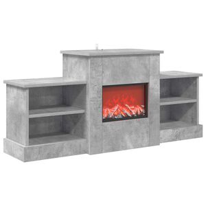 vidaXL Elektriskais kamīns Betona 110 x 30 x 50 cm Inženierijas koks