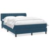 vidaXL Box Spring Gulta ar matraci Tum&scaron;i zils 140x220 cm Velvet