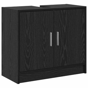 vidaXL Vannas istabas skapītis Melns ozolkoks 63 x 29 x 55 cm