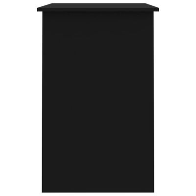 vidaXL rakstāmgalds, melns, 100x50x76 cm, skaidu plāksne