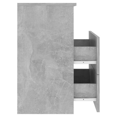 vidaXL naktsskapītis, betona pelēks, 50x32x60 cm
