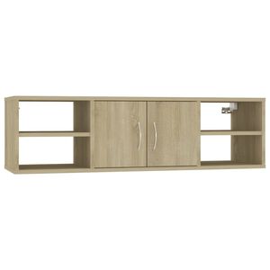 vidaXL sienas plaukts, ozolkoka krāsa, 102x30x29 cm, inženierijas koks