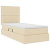 vidaXL Gulta ar uzglabā&scaron;anas vietu un matraci Krēms 100 x 200 cm