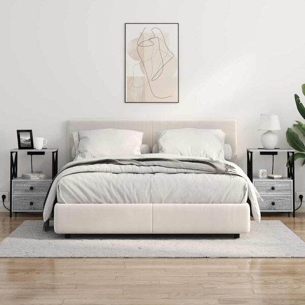 vidaXL Nakts skapītis Pelēks Sonoma 40 x 31 x 60 cm Inženierijas koks