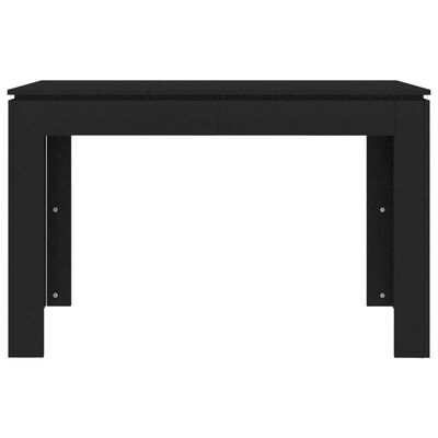 vidaXL virtuves galds, melns, 120x60x76 cm, skaidu plāksne