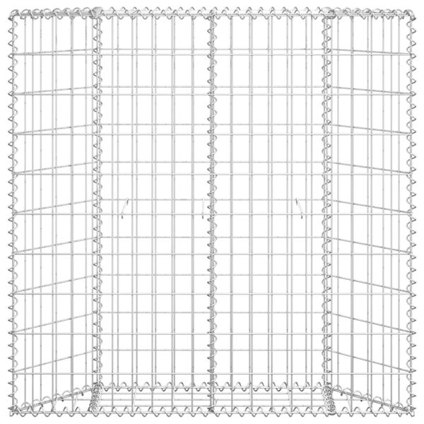 vidaXL gabions, augstā puķu kaste, cinkots tērauds, 100x20x100 cm