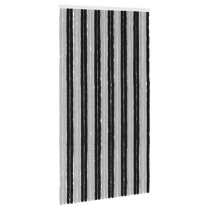 vidaXL Kukaiņu aizkars no &scaron;enila Pelēks un melns 118 x 220 cm 100% PP