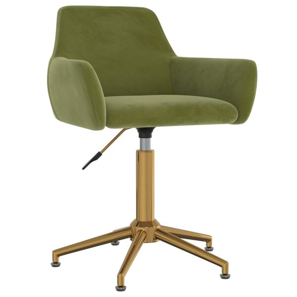 vidaXL grozāmi virtuves krēsli, 2 gab., gai&scaron;i zaļ&scaron; samts