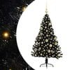 vidaXL Mākslīgais LED Ziemassvētku eglīte su 150 LED Melna 120 cm PVC