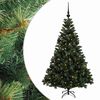 vidaXL Mākslīgā Ziemassvētku egle ar bumbiņu 120 cm 150 LED