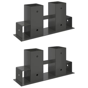 Malkas kaudzes palīgs 2 pcs Antracīta 34 x 10 x 15 cm Tērauds
