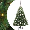 vidaXL Mākslīgā Ziemassvētku eglīte su 150 LED Zaļa 120 cm PE un PVC