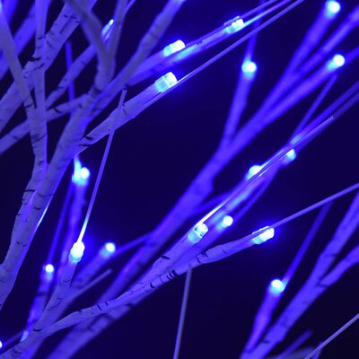 vidaXL Ziemassvētku koks, 120 LED, zila gaisma, 1,2 m