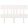 vidaXL gultas galvgalis, balts, 123,5x3x81 cm, priedes masīvkoks
