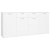vidaXL kumode, balta, 160x36x75 cm, inženierijas koks