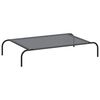 vidaXL Paaugstināta suņu gulta pelēka 110x65x20 cm Tekstilēns tērauds