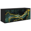 vidaXL Sienā montējams TV skapis WIJHE 102 x 33 x 40 cm Melns ozols
