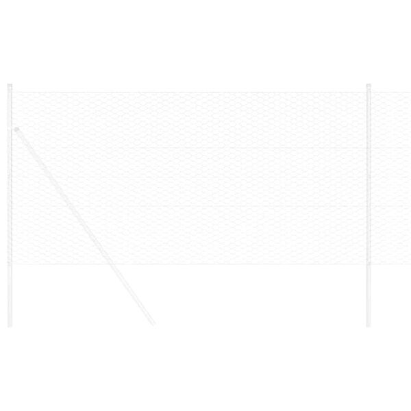 vidaXL Se&scaron;stūra žogs Sudraba 1 x 10 m Cinkots tērauds