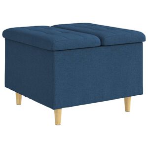vidaXL Uzglabā&scaron;anas ottomāns Zila 60 x 60 x 45 cm audums