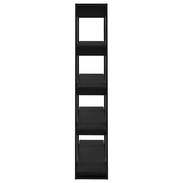 vidaXL grāmatu plaukts, aizslietnis, melns, 100x30x160 cm