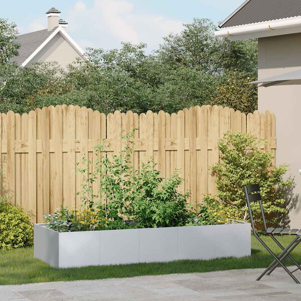 vidaXL puķu kaste, 200x80x40 cm, cinkots tērauds