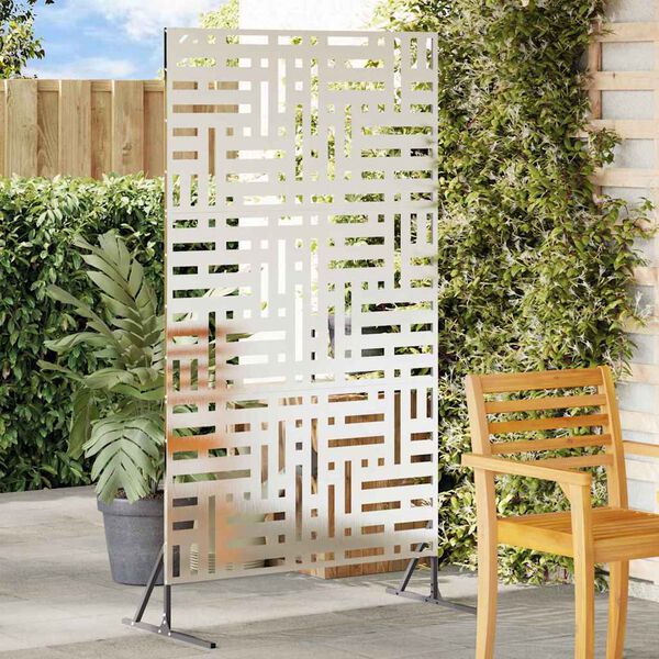 vidaXL Privātuma ekrāns Pelēka 100 x 50 x 180 cm Tērauds