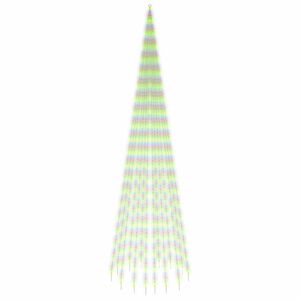 vidaXL Ziemassvētku egle karoga mastam, 1134 krāsainas LED, 800 cm