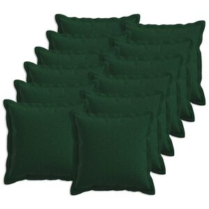 vidaXL Spilvenu pārvalks 12 gab. HOUTEN Tum&scaron;i zaļ&scaron; 40 x 40 cm